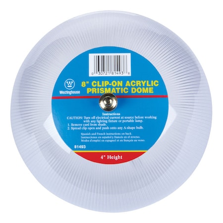 Westinghouse Westinghouse Dome Clear Acrylic Lamp Shade 1 pk 81493